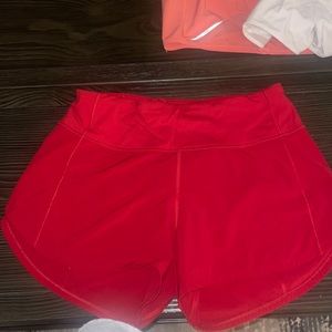 lululemon size 4 4” mid high rise speed ups